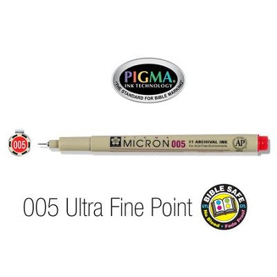 PIGMA Micron 005, Ultra Fine Bible Note Pen/Underliner