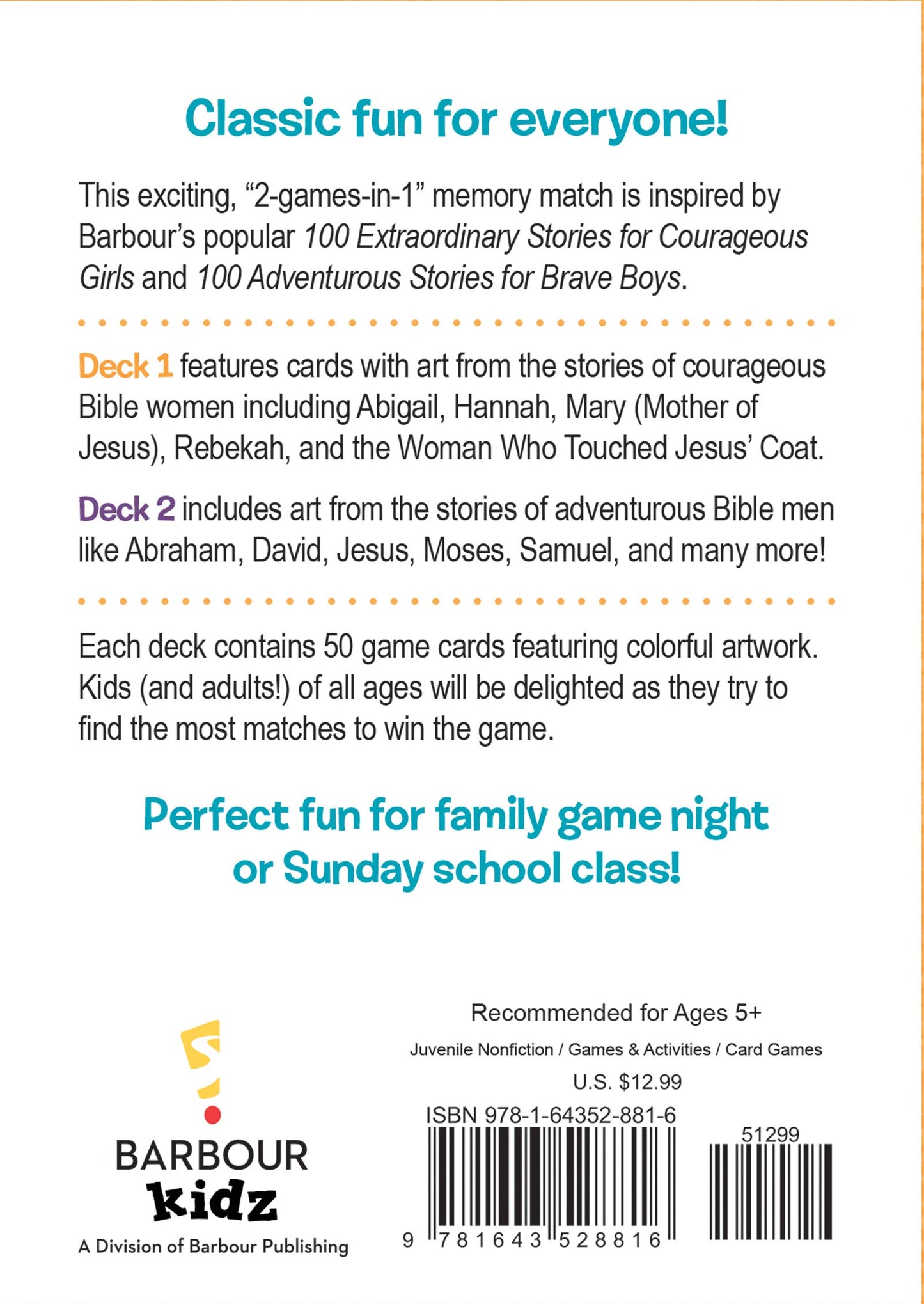 Courageous Kids - a Memory Matching Game: 2 Bible Games in 1!