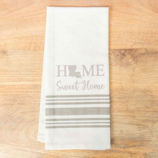 The Royal Standard - Home Louisiana Hand Towel   Cream/Gray   20x28