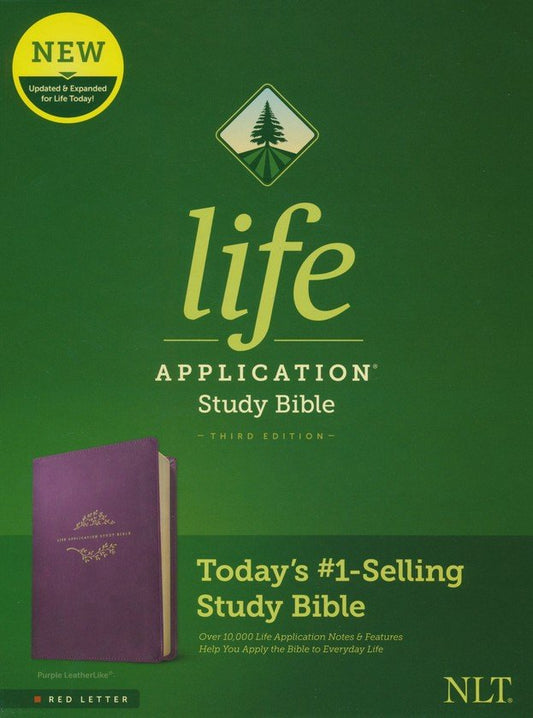 NLT Life Application Study Bible, Third Edition--soft leather-look, purple