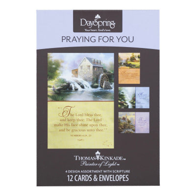 Boxed Cards: Praying For You (Thomas Kinkade)