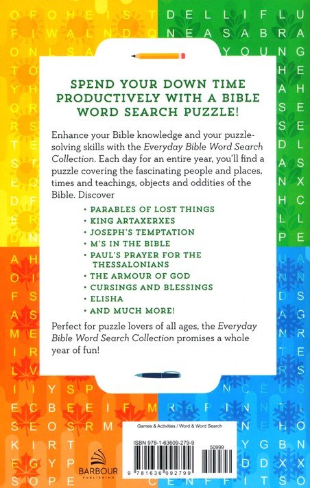 Everyday Bible Word Search Collection: 365 Puzzles!