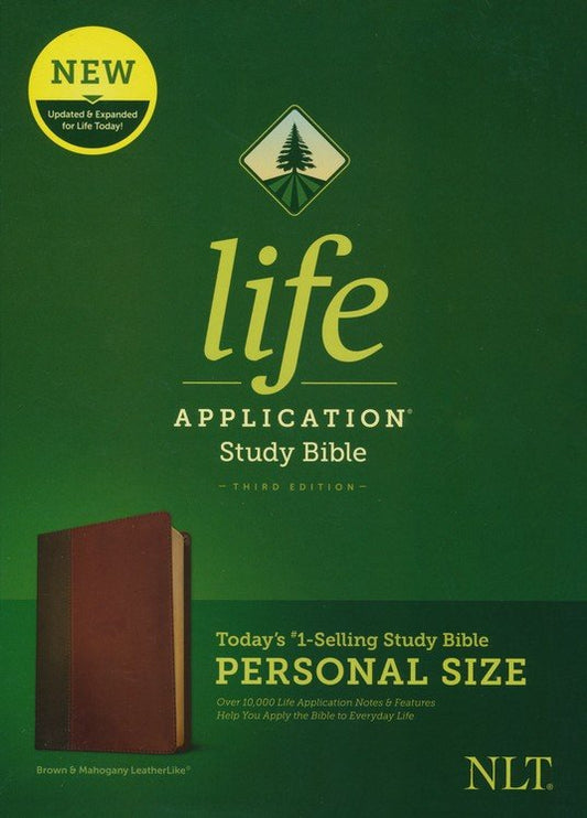 NLT Life Application Personal-Size Study Bible, Third Edition--soft leather-look, brown/tan