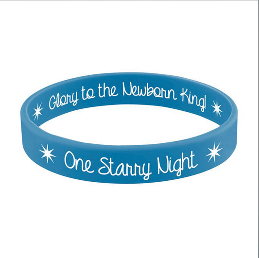 One Starry Night Silicone Bracelet with Card