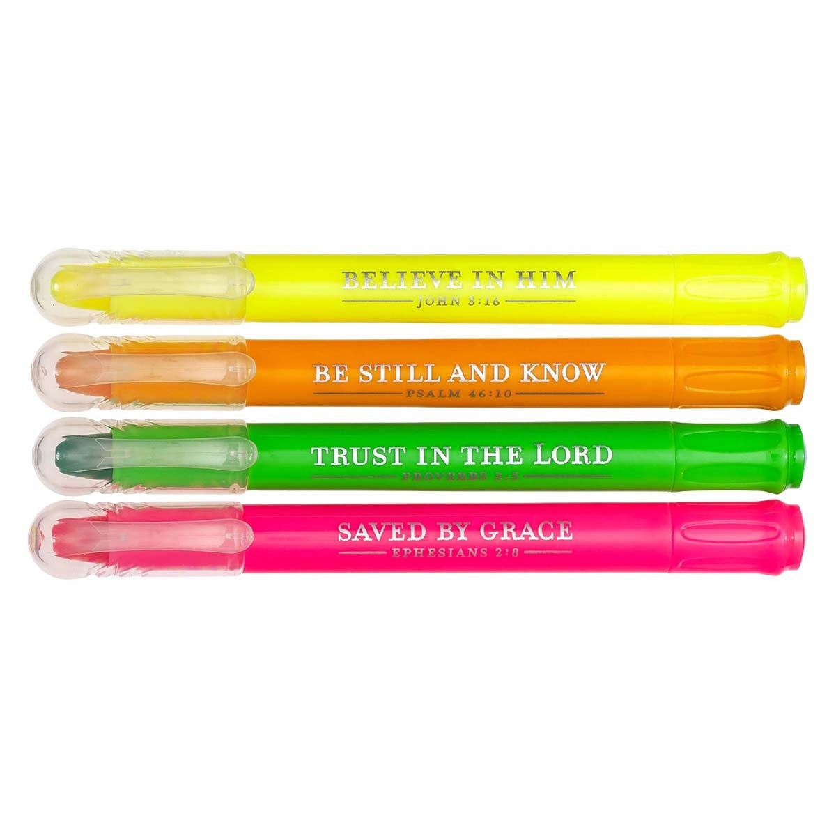 4 Piece Assorted Colors Jumbo Dry Highlighter Bible Markers with