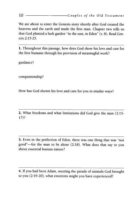 Couples of the Old Testament, LifeGuide Character Bible Study