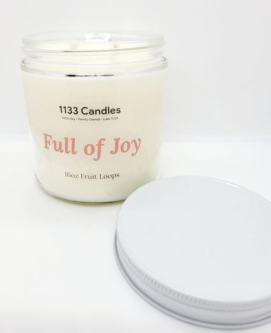 Fruit Loops Spring Candle | Full of Joy | Inspirational Gift | Christian Gift