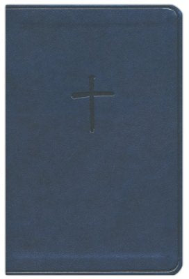 CSB Compact Bible, Value Edition--soft leather-look, navy blue