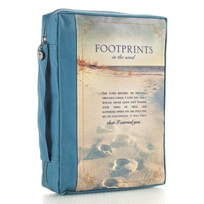 Footprints Bible Cover, Medium