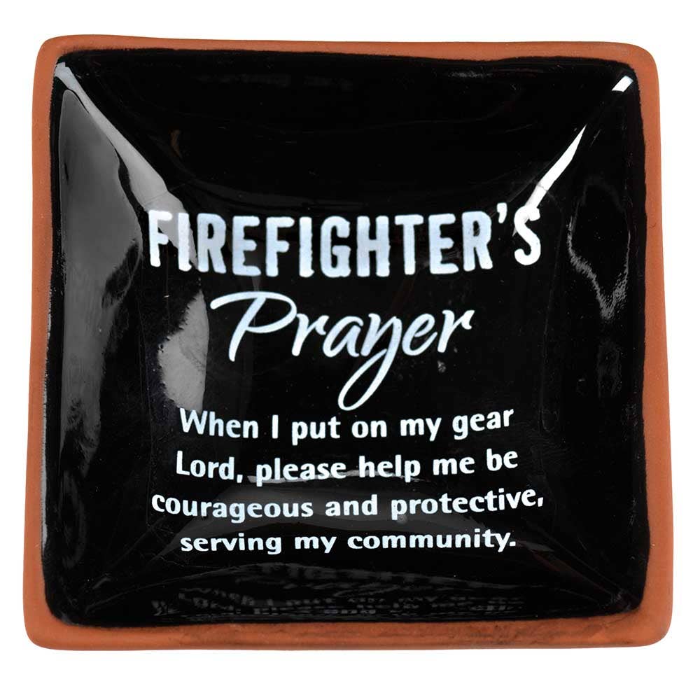 Dicksons - Firefighter's Prayer Terra Cotta Tray
