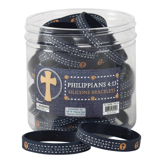 Silicone Bracelet I Can Do All Things Philippians 4:13