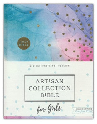 NIV Artisan Collection Bible for Girls, Cloth over Board, Multi-color, Art Gilded Edges, Comfort Print