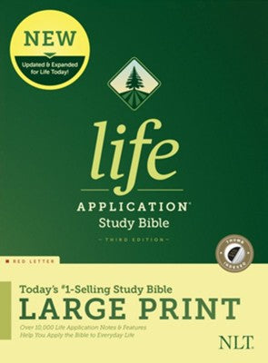 NLT Life Application Large-Print Study Bible, Third Edition--hardcover, red letter (indexed)