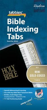 Bible Tabs, Mini Gold Edged