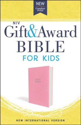 NIV Comfort Print Gift and Award Bible for Kids, Imitation Leather, Pink