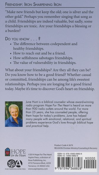 Friendship: Iron Sharpening Iron [Hope For The Heart Series]