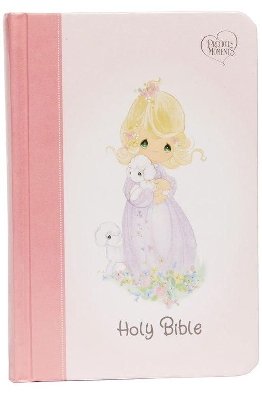 NKJV Precious Moments Small Hands Bible (Comfort Print)-Pink Hardcover