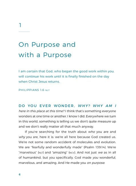 Live on Purpose: 100 Devotions for Letting Go of Fear and Following God