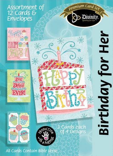 Divinity Boutique - Boxed Cards: Birthday For Her, Birthday Sweets.