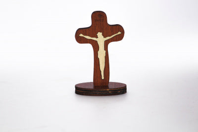 Wooden Cross Dashboard Top with Crucifix
