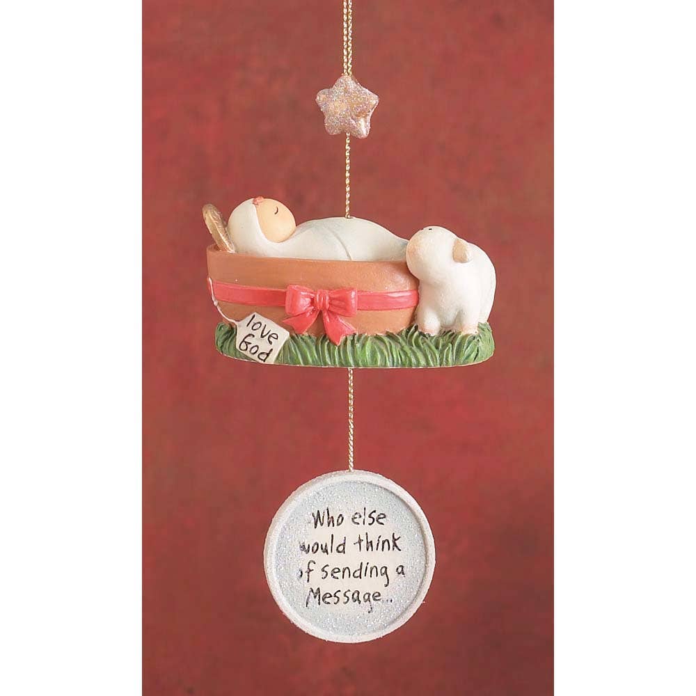 Dicksons - Baby in a Manger Ornament