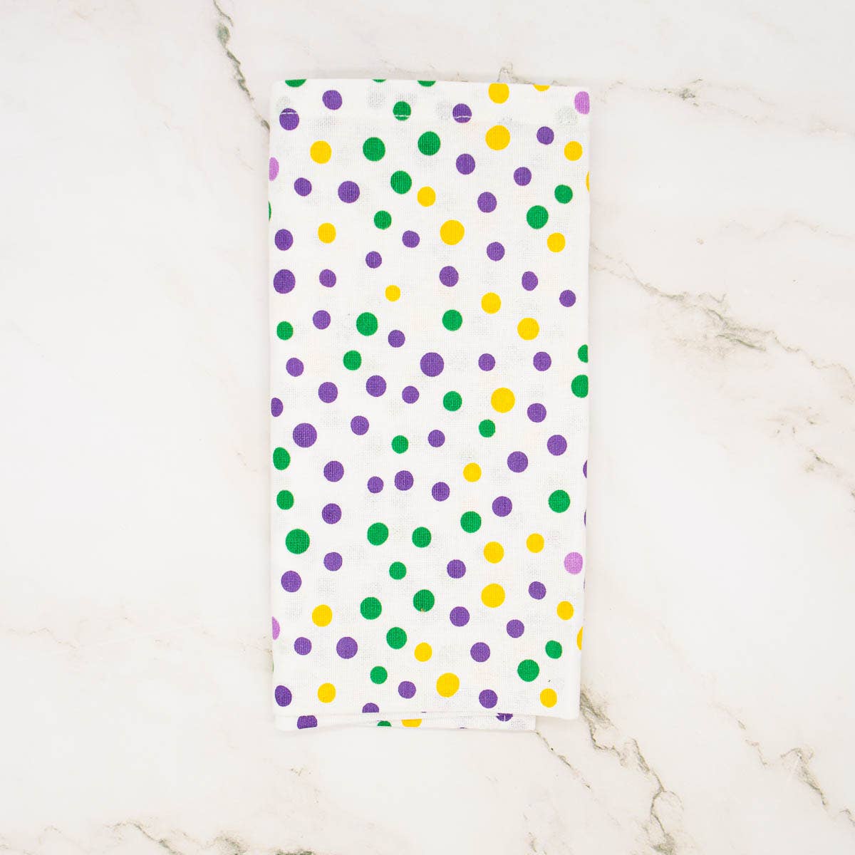 The Royal Standard - Krewe Polka Dot Napkin   White/Multi  18x18