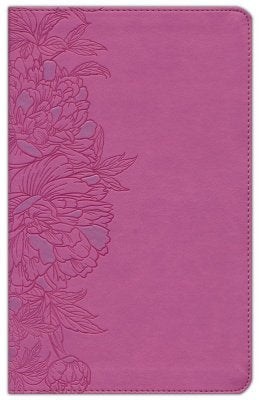 NLT Giant-Print Personal-Size Bible, Filament Enabled Edition--soft leather-look, peony/pink (indexes)