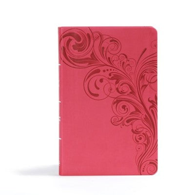 CSB Ultrathin Reference Bible, Pink LeatherTouch, Thumb-Indexed