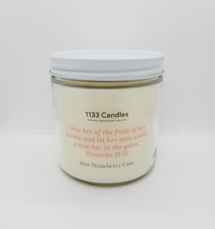 Strawberry Cake Summer Candle | Mother's Day Gift | Proverbs 31 Gift