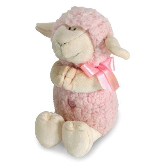 Pink Plush Praying Lamb