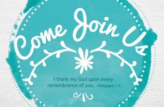 Postcard-Come Join Us (Philippians 1:3 KJV) (Pack Of 25)