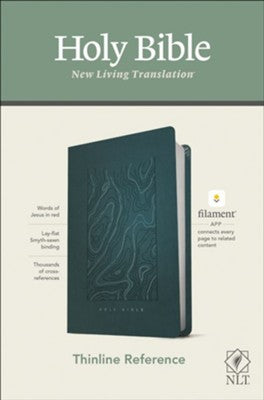 NLT Thinline Reference Bible, Filament Enabled Edition--soft leather-look, teal