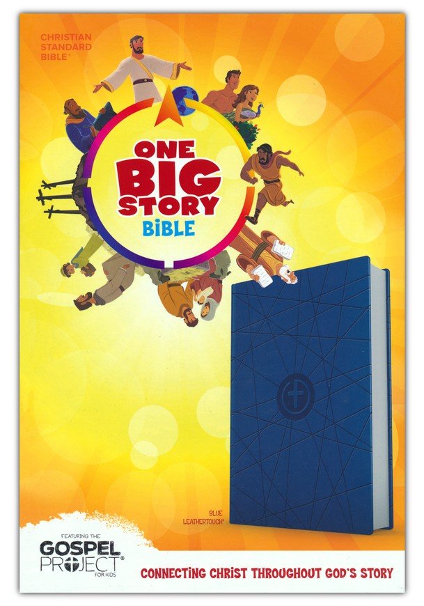 CSB One Big Story Bible--soft leather-look, blue
