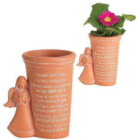 I Thought of You Today Bereavement Angel Flower Pot