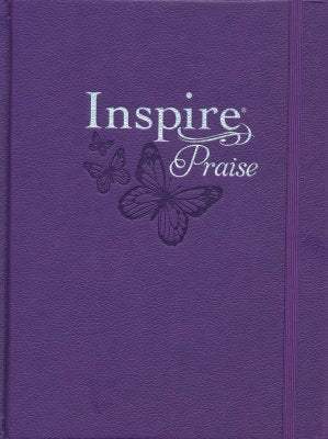 NLT Inspire Praise Large-Print Bible--hardcover, purple