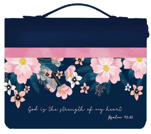 LOVE THE LORD HEART BIBLE COVER, NAVY XL