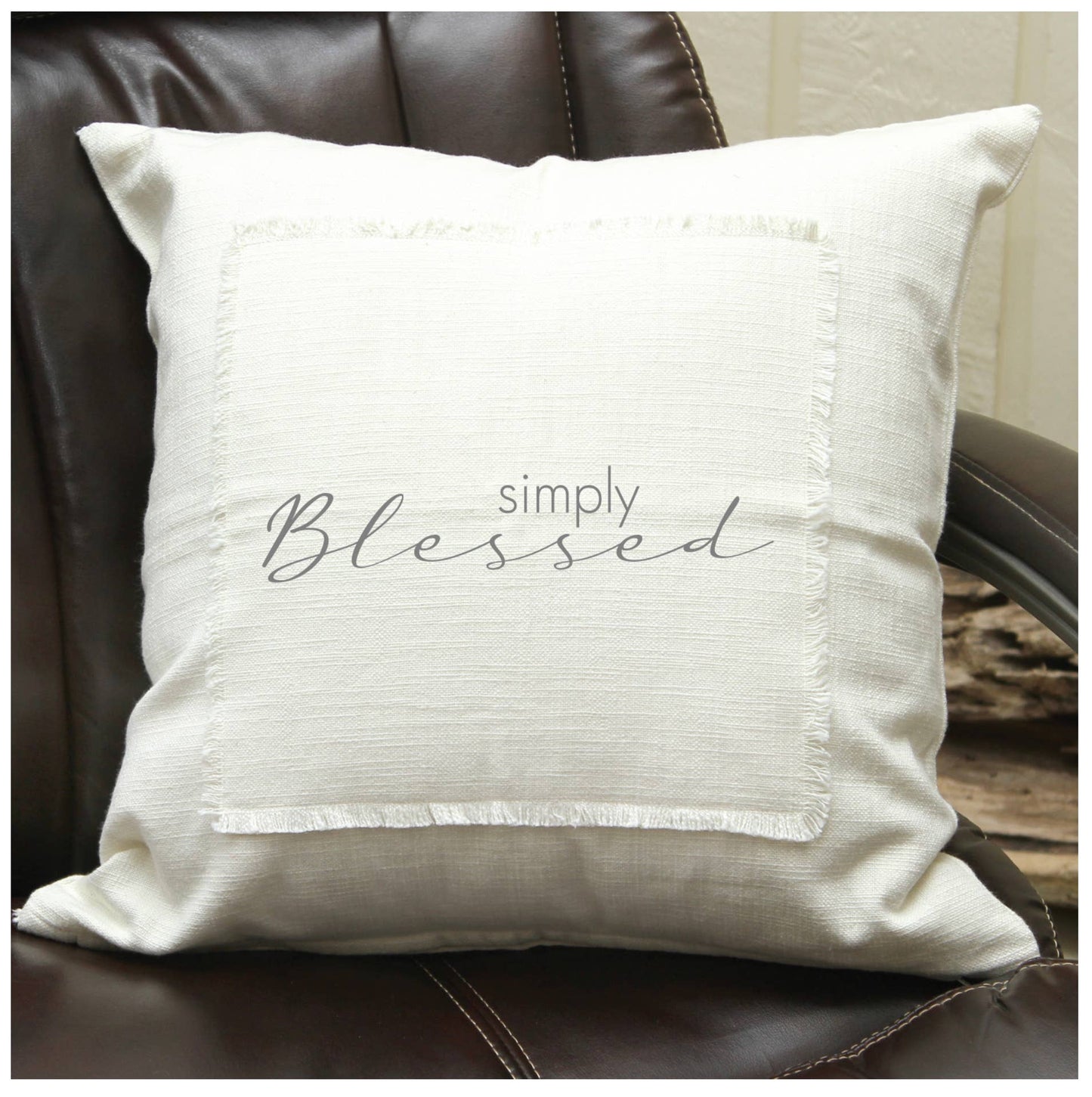 Second Nature by Hand - simply Blessed- Natural Pillow