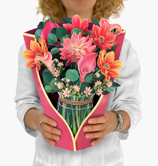 FreshCut Paper LLC - Dear Dahlia (8 Pop-up Greeting Cards)