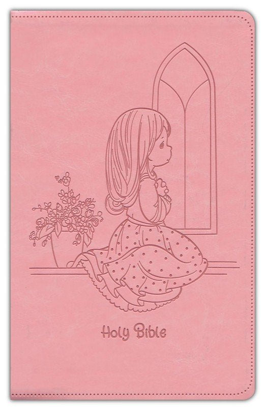 NRSVCE Precious Moments Bible, Comfort Print--soft leather-look, pink