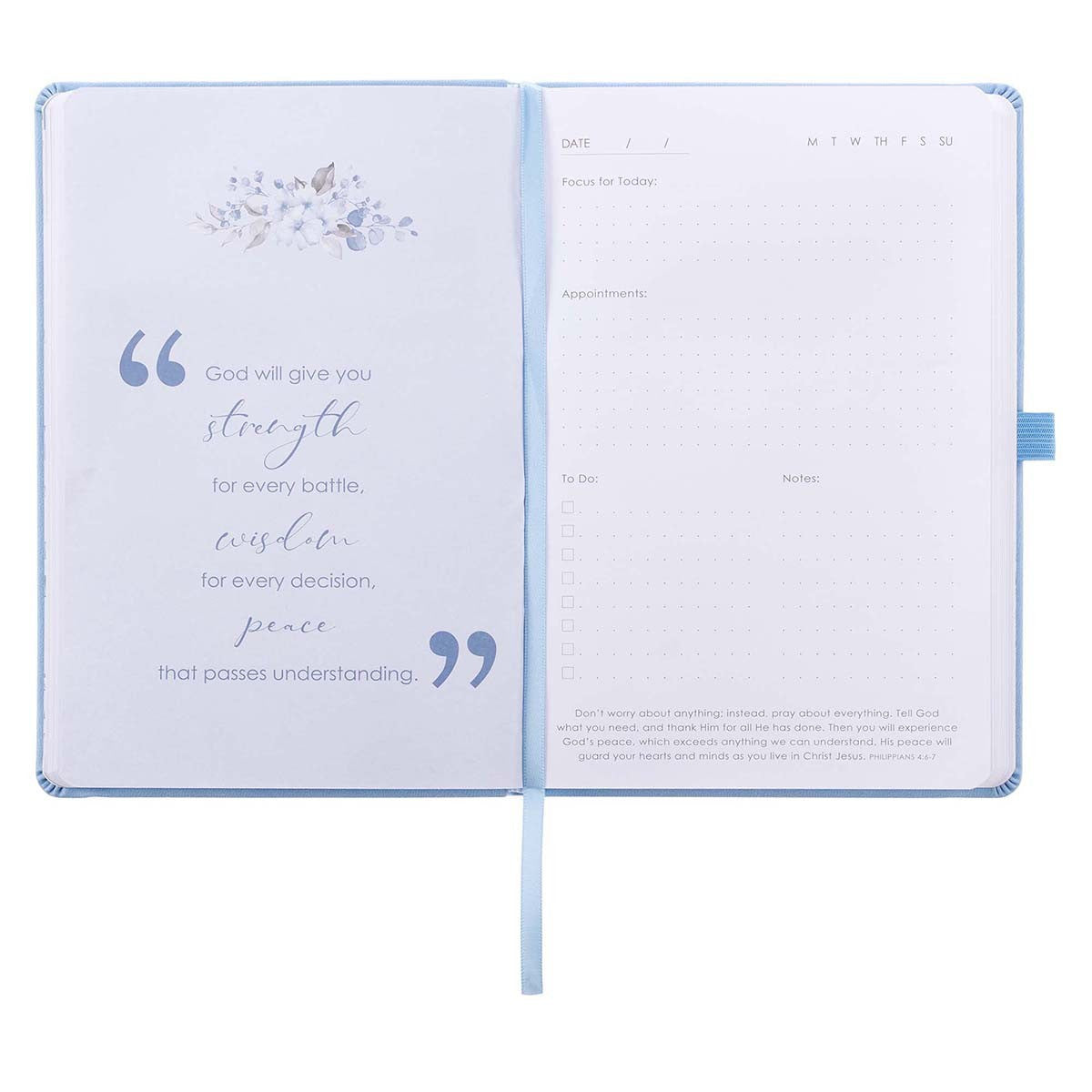 Blue Faux Leather Rolene Strauss Undated Planner