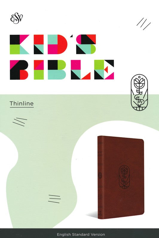 ESV Kid's Thinline Bible, TruTone Imitation Leather, Brown with The True Vine Design
