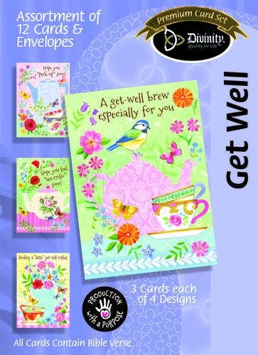 Divinity Boutique - Boxed Cards: Get Well, Tea & Coffee