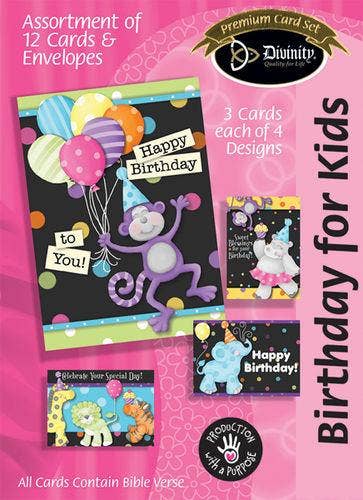 Divinity Boutique - Boxed Cards: Birthday For Kids, Party Animals