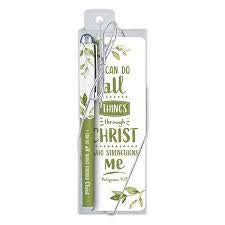 I Can Do All Things Through Christ Gift Pen with Bookmark