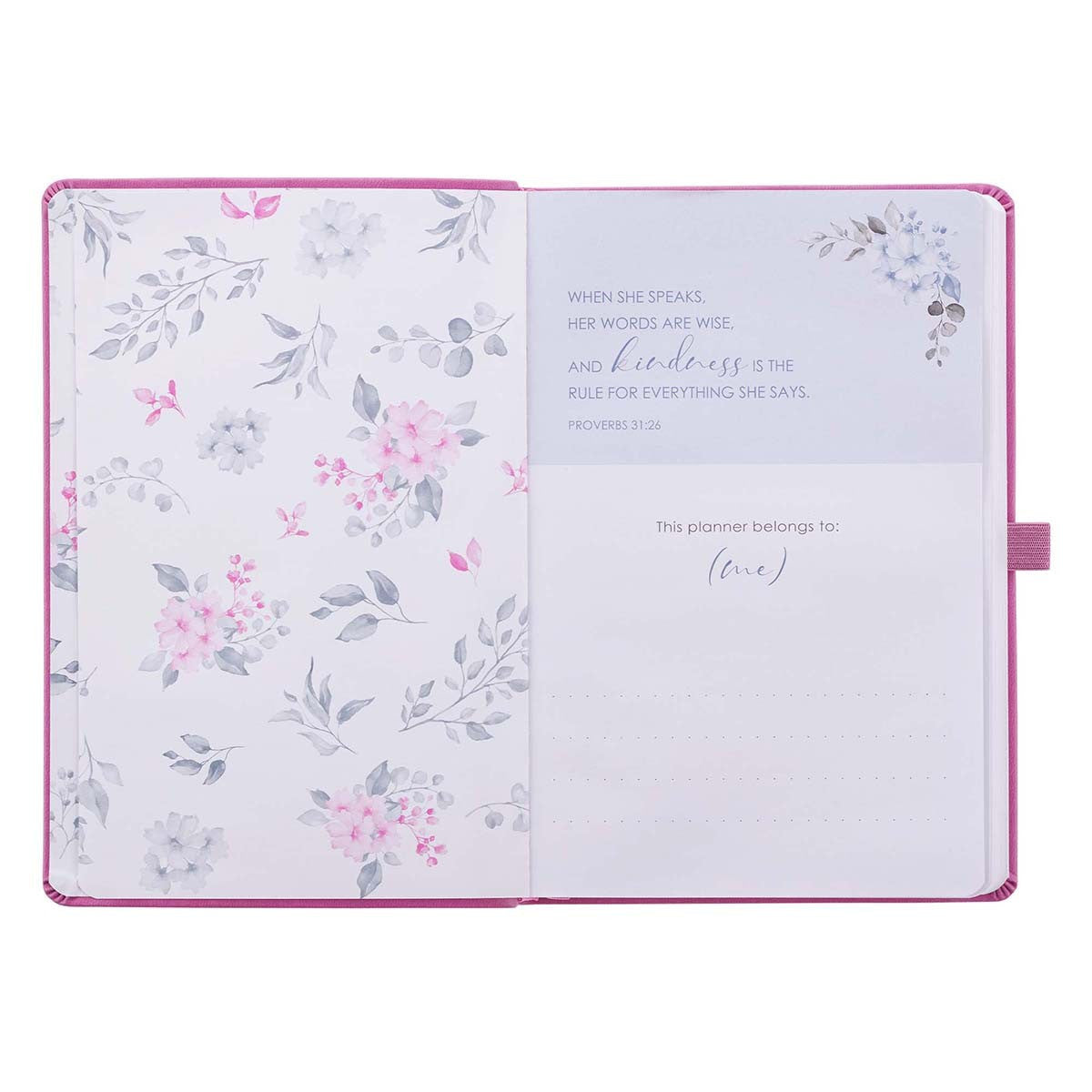 Pink Faux Leather Rolene Strauss Undated Planner