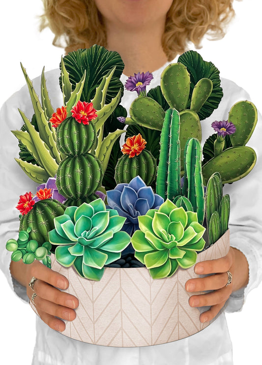 FreshCut Paper LLC - Cactus Garden (8 Pop-up Greeting Cards)