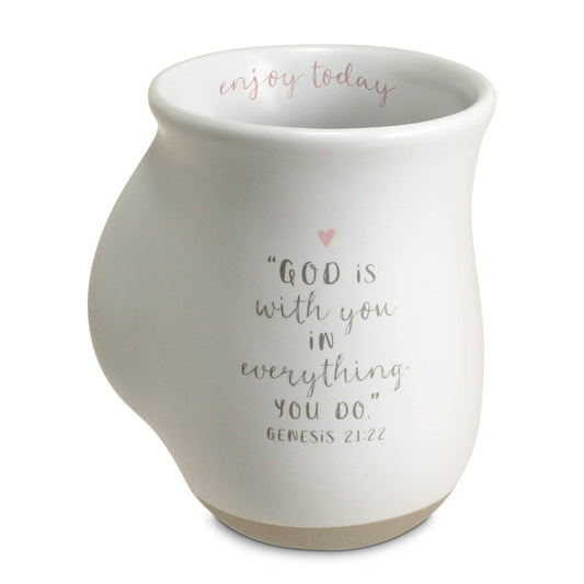 Dicksons - Handwarmer Mug Enjoy Today White 18 Oz