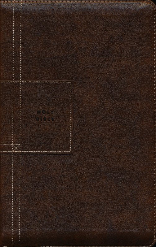 NLT Thinline Reference Zipper Bible, Filament Enabled Edition (LeatherLike, Atlas Rustic Brown)