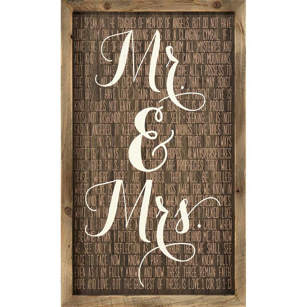 Dicksons - Mr & Mrs Wall Plaque