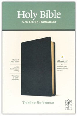 NLT Thinline Reference Bible, Filament Enabled Edition--genuine leather, black